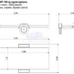 ALFA-B 23616MP.100-ig egytengelyes, 3,66x1,6m méretű, 1000kg, fékezett, mellsőkerekes, uniplatós, síkplatós utánfutó