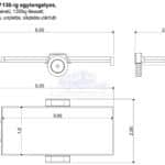 ALFA-B 23616MP.130-ig egytengelyes, 3,66x1,6m méretű, 1300kg, fékezett, mellsőkerekes, uniplatós, síkplatós utánfutó