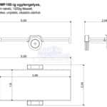 ALFA-B 23616MP.150-ig egytengelyes, 3,66x1,6m méretű, 1500kg, fékezett, mellsőkerekes, uniplatós, síkplatós utánfutó