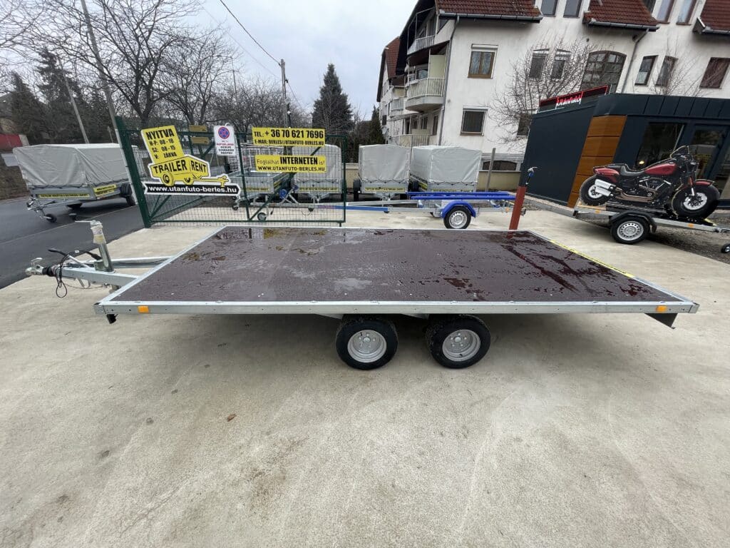 ALFA-T 44020AP.270 kéttengelyes fékezett utánfutó 405x200cm - 2700kg össztömeg