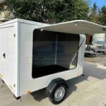 ALFA-B Modulo 22516MPK.75.2 egytengelyes fékezett zárt utánfutó, 2 hátsó ajtóval, 1 oldal ajtóval, 1 fix oldalfallal