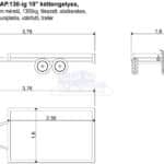ALFA-T 42516AP.130-ig 10" kéttengelyes, 2,56x1,6m méretű, 1300kg, fékezett, alsókerekes, síkplatós, uniplatós utánfutó, trailer