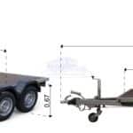 ALFA-T 43016MP.200-ig kéttengelyes, 3,0x1,6m méretű, 2000kg fékezett, mellsőkerekes, síkplatós, uniplatós utánfutó