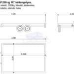 ALFA-T 43020AP.200-ig 10" kéttengelyes, 3,05x2,0m méretű, 2000kg, fékezett, alsókerekes, síkplatós, uniplatós utánfutó, trailer