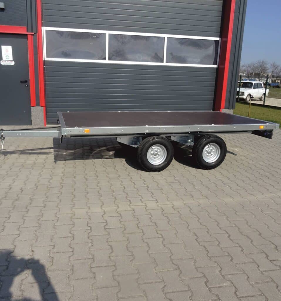 ALFA-T 43016AP.200 kéttengelyes fékezett utánfutó 300x160cm - 2000kg össztömeg