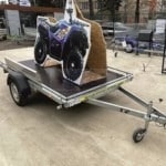 ALFA 13016MP.75 QB egytengelyes fék nélküli mellsőkerekes uniplatós síkplatós quadszállító utánfutó billenős