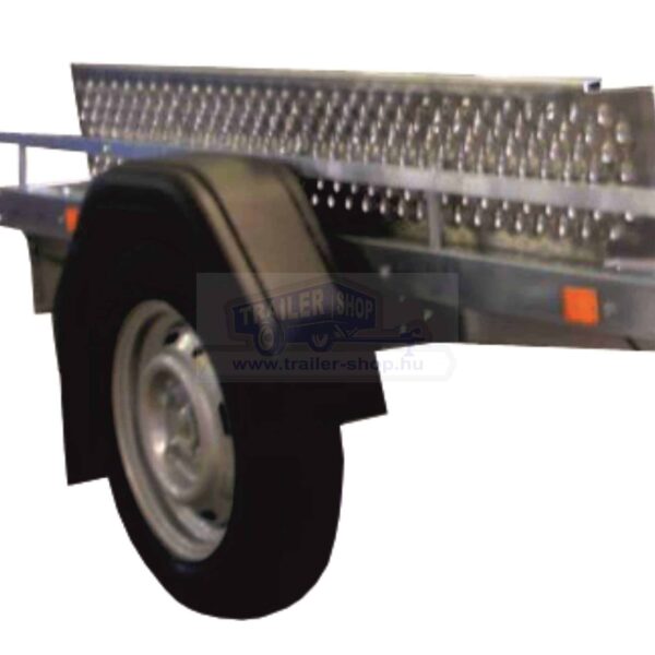ALFA 12116MP.75 Q egytengelyes, 2,07x1,60m méretű, 750kg fék nélküli mellsőkerekes uniplatós síkplatós quadszállító utánfutó
