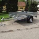 ALFA 12513MN.75L egytengelyes fékezetlen mellsőkerekes laprugós fix oldalfalas nyitott utánfutó