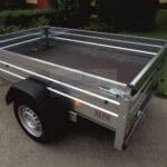 ALFA 12513MN.75L egytengelyes fékezetlen mellsőkerekes laprugós fix oldalfalas nyitott utánfutó