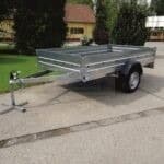 ALFA 12515MN.75L egytengelyes fékezetlen mellsőkerekes laprugós fix oldalfalas nyitott utánfutó