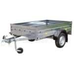 ALFA 12515MN.75L egytengelyes fékezetlen mellsőkerekes laprugós fix oldalfalas nyitott utánfutó