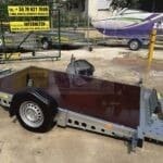 ALFA 13016MP.75SC egytengelyes fék nélküli mellsőkerekes süllyeszthető uniplatós síkplatós utánfutó