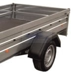 ALFA-B 22513MN.75L egytengelyes fékezett mellsőkerekes fix oldalfalas utánfutó