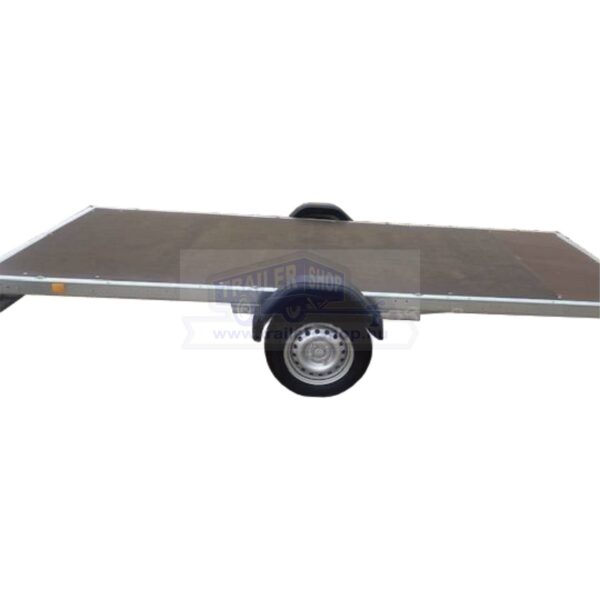 ALFA-B 22516MP.75 egytengelyes fékezett mellsőkerekes uniplatós síkplatós utánfutó