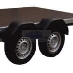 ALFA-T 43016MP.350-ig kéttengelyes, fékezett, mellsőkerekes, síkplatós, uniplatós utánfutó