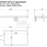ALFA-B 22518AP.150-ig 10" egytengelyes 2,56x1,8m méretű, 1500kg, fékezett alsókerekes uniplatós síkplatós utánfutó