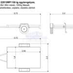 ALFA-B 22518MP.130-ig egytengelyes, 2,56x1,8m méretű, 1300kg, fékezett, mellsőkerekes, uniplatós, síkplatós utánfutó