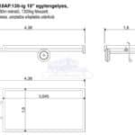 ALFA-B 23018AP.130-ig 10" egytengelyes 3,0x1,8m, méretű, 1300kg, fékezett alsókerekes uniplatós síkplatós utánfutó