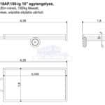 ALFA-B 23018AP.150-ig 10" egytengelyes 3,0x1,8m, méretű, 1500kg, fékezett alsókerekes uniplatós síkplatós utánfutó