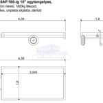 ALFA-B 23018AP.180-ig 10" egytengelyes 3,0x1,8m méretű, 1800kg, fékezett alsókerekes uniplatós síkplatós utánfutó
