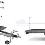 ALFA-B 23018MP.130-ig egytengelyes, 3,0x1,8m méretű, 1300kg, fékezett, mellsőkerekes, uniplatós, síkplatós utánfutó