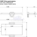 ALFA-B 23018MP.130-ig egytengelyes, 3,0x1,8m méretű, 1300kg, fékezett, mellsőkerekes, uniplatós, síkplatós utánfutó
