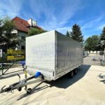 Ponyva 150 cm magas, szürke rögzítőzsinorral ALFA 15020AP, 25020AP, 45020AP utánfutóhoz TP15020150