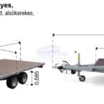 ALFA-T 42518AP.200-ig kéttengelyes, 2,56x1,8m méretű, 2000kg, fékezett, alsókerekes, síkplatós, uniplatós utánfutó