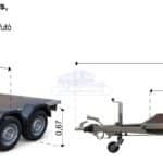 ALFA-T 42518MP.130-ig kéttengelyes, 2,56x1,8m méretű, 1300kg, fékezett, mellsőkerekes, síkplatós, uniplatós utánfutó