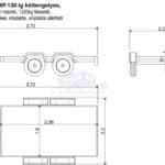 ALFA-T 42518MP.130-ig kéttengelyes, 2,56x1,8m méretű, 1300kg, fékezett, mellsőkerekes, síkplatós, uniplatós utánfutó