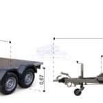 ALFA-T 42518MP.200-ig kéttengelyes, 2,56x1,8m méretű, 2000kg, fékezett, mellsőkerekes, síkplatós, uniplatós utánfutó