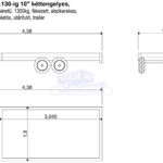 ALFA-T 43018AP.130-ig 10" kéttengelyes, 3,0x1,8m méretű, 1300kg, fékezett, alsókerekes, síkplatós, uniplatós utánfutó