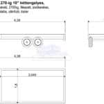 ALFA-T 43018AP.270-ig 10" kéttengelyes, 3,0x1,8m méretű, 2700kg, fékezett, alsókerekes, síkplatós, uniplatós utánfutó