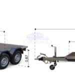 ALFA-T 43018MP.200-ig kéttengelyes, 3,0x1,8m méretű, 2000kg, fékezett, mellsőkerekes, síkplatós, uniplatós utánfutó