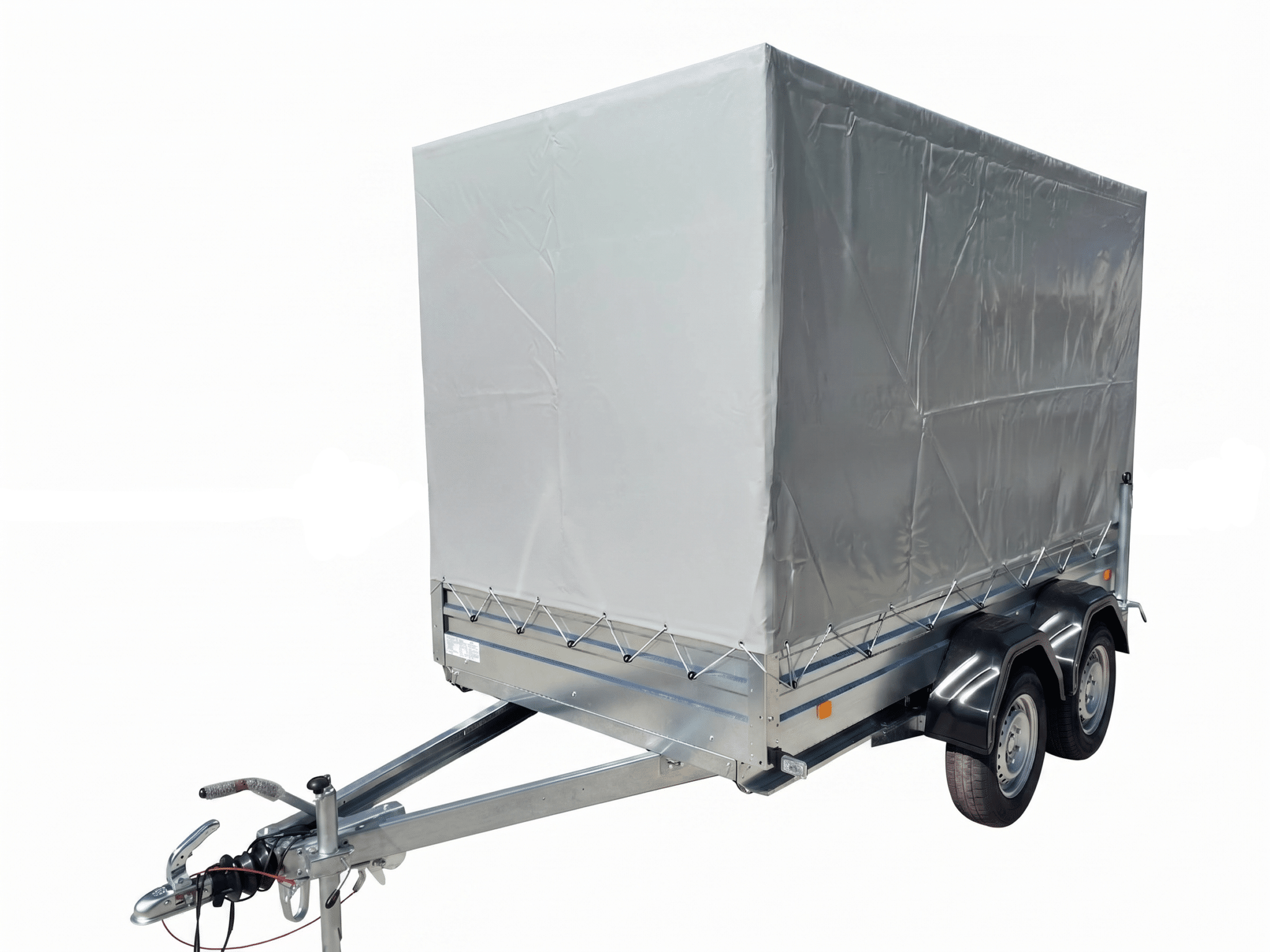Ponyva 100 cm magas, szürke rögzítőzsinorral ALFA 15020AP, 25020AP, 45020AP utánfutóhoz TP15020100