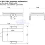 ALFA 12011MN.75 Alu Alumínium egytengelyes, 2,0x1,08m méretű, 750kg fék nélküli, mellsőkerekes fix alu oldalfalas nyitott utánfutó