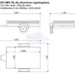 ALFA 12011MN.75L Alu Alumínium egytengelyes, 2,0x1,09m méretű, 750kg fék nélküli, mellsőkerekes fix alu oldalfalas nyitott utánfutó