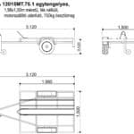 ALFA 12015MT.75.1 egytengelyes 1,98x1,5m méretű, 750kg, fék nélküli, mellsőkerekes motorszállító utánfutó