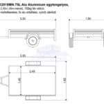 ALFA 12515MN.75L Alu Alumínium egytengelyes 2,45x1,45m méretű, 750kg fék nélküli, mellsőkerekes fix alu oldalfalas nyitott utánfutó