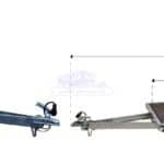 ALFA 12518MP.75L egytengelyes, 2,56x1,80, 750kg fék nélküli, mellsőkerekes, laprugós, síkplatós utánfutó