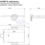 ALFA 12518MP.75L egytengelyes, 2,56x1,80, 750kg fék nélküli, mellsőkerekes, laprugós, síkplatós utánfutó