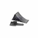 Kerékék+tartó műanyag, db, 220x100x92mm, fekete, kpl.