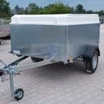 ALFA-B 22014MN.130.70 egytengelyes fékezett mellsőkerekes fix oldalfalas utánfutó 700mm magas oldalfallal