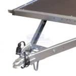 ALFA 13018MP.75L egytengelyes fékezetlen mellsőkerekes laprugós síkplatós utánfutó 300x180cm Össztömeg 750 KG