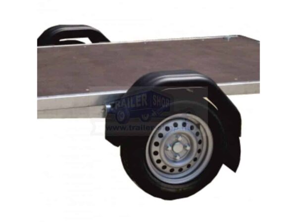 ALFA 12518MP.75L egytengelyes, 2,56x1,80, 750kg fék nélküli, mellsőkerekes, laprugós, síkplatós utánfutó