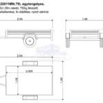ALFA-B 22011MN.75L egytengelyes, 2,00x1,08m méretű 750kg, fékezett mellsőkerekes fix oldalfalas utánfutó