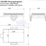 ALFA-B 22013MN.130-ig egytengelyes, 2,0x1,25m méretű, 1300kg, fékezett mellsőkerekes fix oldalfalas utánfutó