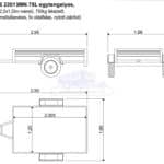 ALFA-B 22013MN.75L egytengelyes, 2,0x1,25m méretű, 750kg, fékezett mellsőkerekes fix oldalfalas utánfutó