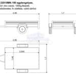 ALFA-B 22015MN.100 egytengelyes, 2,0x1,44m méretű 1000kg, fékezett mellsőkerekes fix oldalfalas utánfutó
