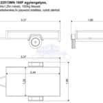 ALFA-B 22513MN.100F egytengelyes, 2,44x1,25m méretű, 1000kg fékezett mellsőkerekes fix oldalfalas playwood utánfutó